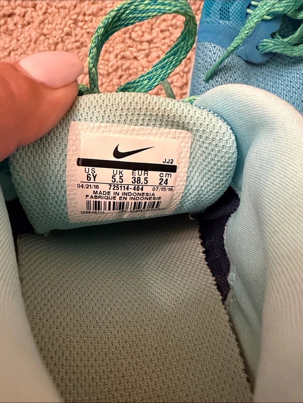 Nike Kids Blue & Teal Athletic Sneakers